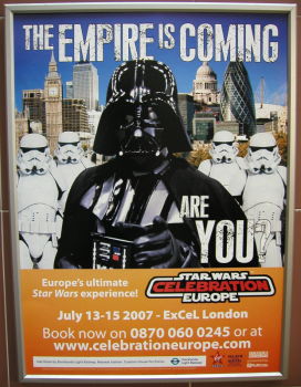 Viele Werbeplakate für die Celebration Europe waren in London zu sehen