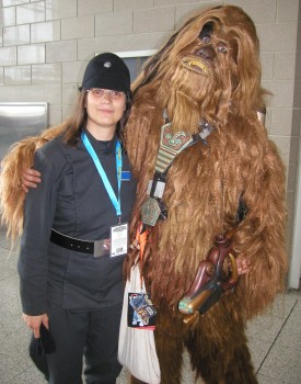 Linda mit einem Wookie